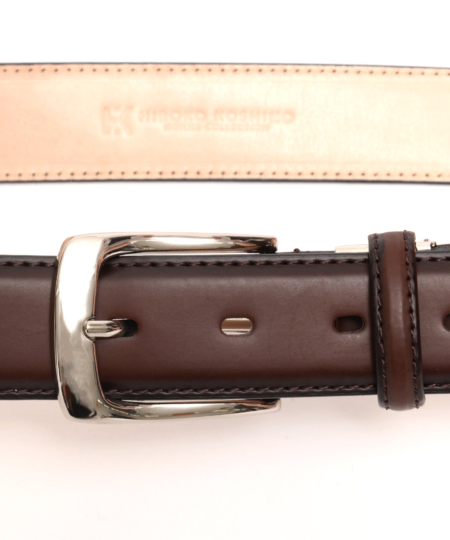 HIROKO KOSHINO 牛革スムース型押しベルト